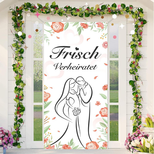 Frisch verheiratet tür - verheiratet, banner