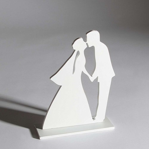 Hochzeitspaar holz weiß - hochzeitspaar,