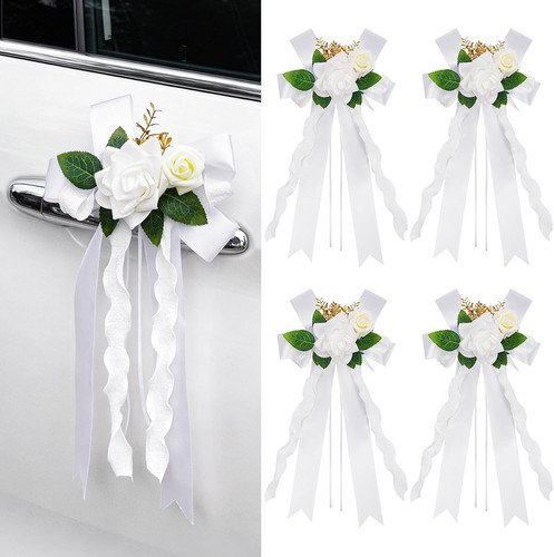 Autoschmuck hochzeit weiß - autoschmuck,