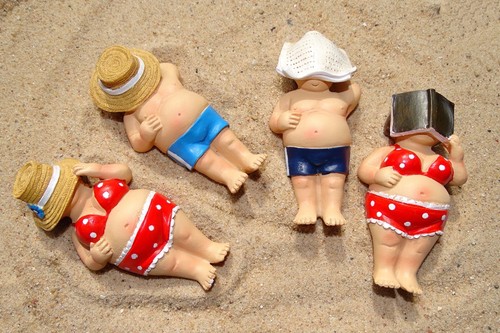 Deko figur urlauber paar - deko-figur, "urlauber-paar"
