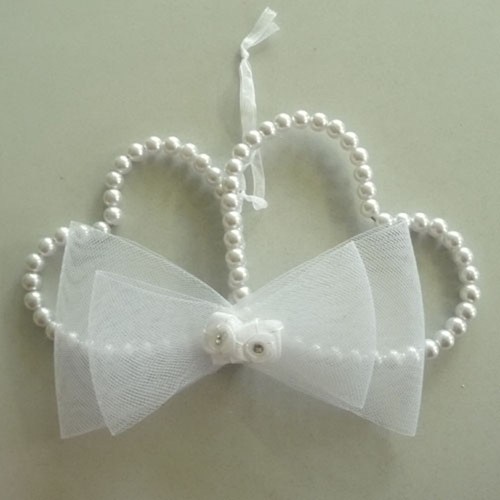 Doppelherz weiß hochzeit deko - doppelherz,