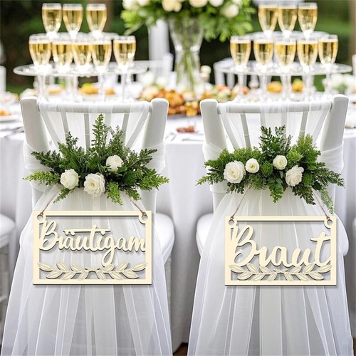 Stuhlschild brautpaar hochzeit - stuhlschild,