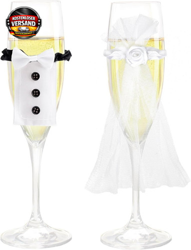 Sektglas deko hochzeit - hochzeit, &