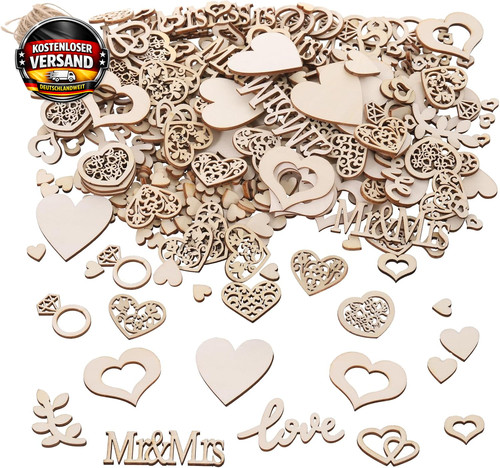 398 stück hochzeit deko - 398, holz